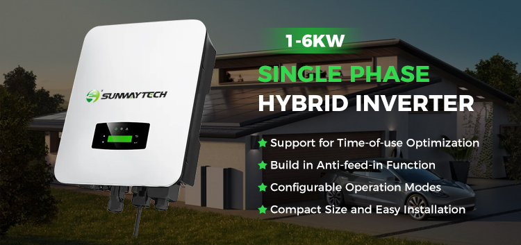Sunway 220V 1kW 3kW 6kW Low Voltage Single Phase Hybrid Solar Inverter ...
