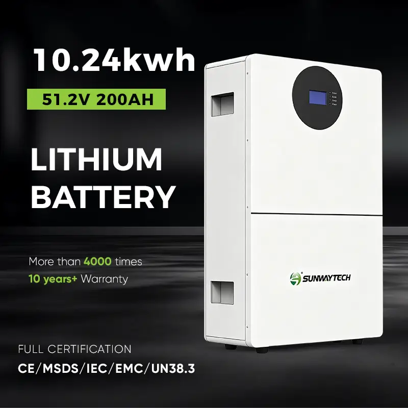 SUNWAY 5.12kWh 10.24kWh Wall-Mounted Lithium Battery