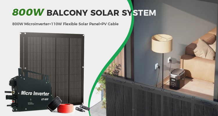 800w balcony solar system