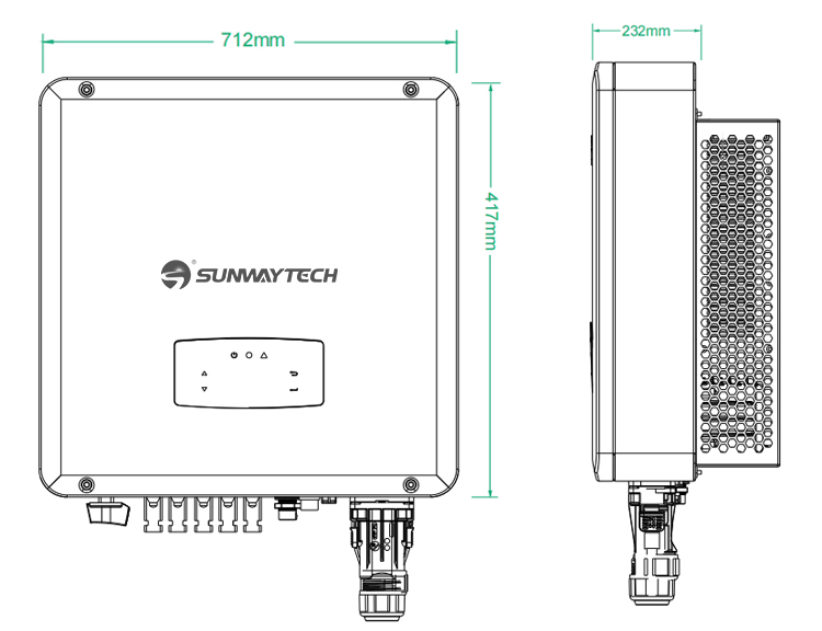 Sunway 30kW Three Phase On Grid Inverter For Solar Panel Power System ...