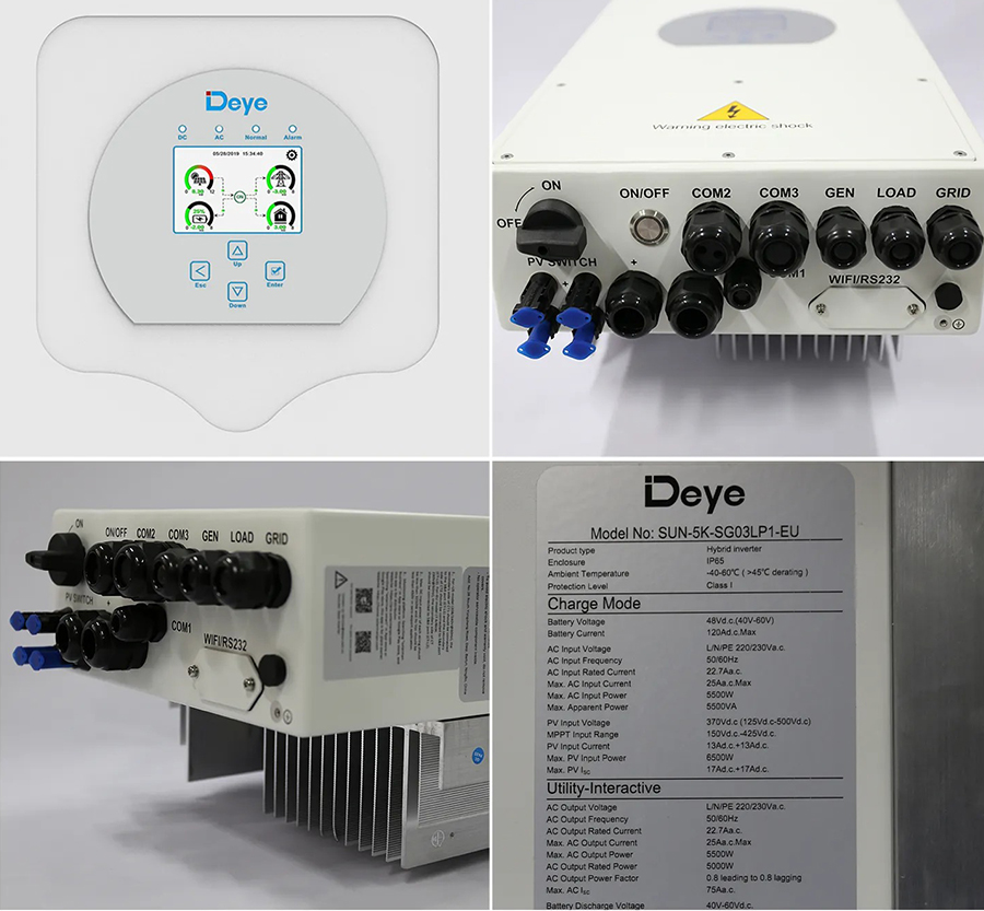 Deye SUN-3.6/5/6K-SG03LP1-EU Hybrid Inverter Single Phase - Sunway Solar