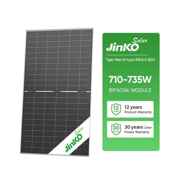 JINCOページ Jinko Tiger Neon 710-735W Bifacial Double With Dual Glass Solar