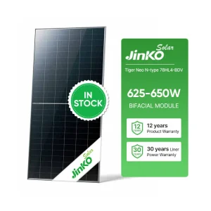 Jinko Tiger Neon 625-650W Bifacial Double With Dual Glass Solar Panel