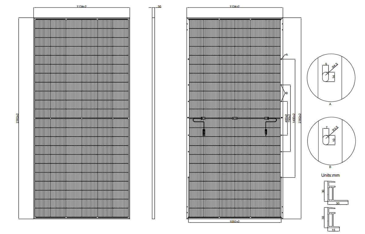 SUNWAY 620-630W 132 Cells Bifacial N Type TOPcon Bifacial Module