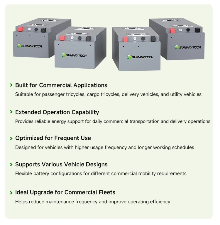 SUNWAY PRO SERIES Smart Lithium Battery for Light Mobility Applications