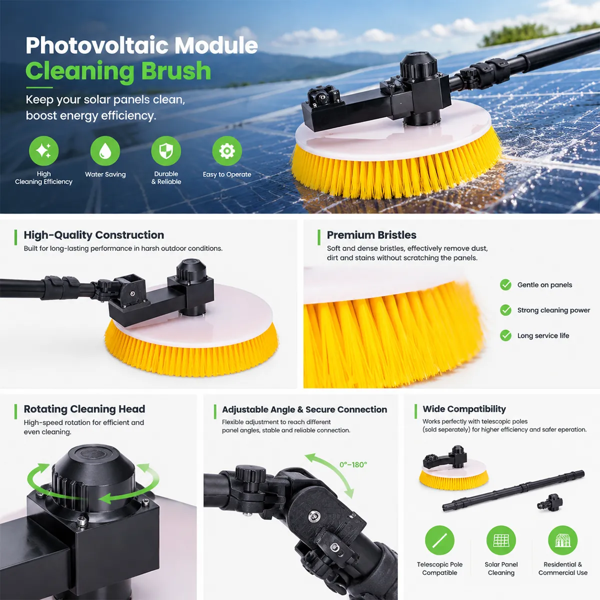 SUNWAY Photovoltaic Module Cleaning Brush